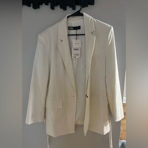 Zara Linen Blazer - Size Small
